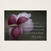 September Charm Bruiloft Charity Favor Kaart (Voorkant)