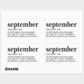 September Definitie Rechthoekige Sticker (Vel)