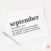 September Definitie Rechthoekige Sticker (Envelop)