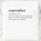 September Definitie Verjaardag Rechthoekige Sticker (Tas)