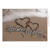 September Destination Beach Weddencard (Voorkant Horizontaal)