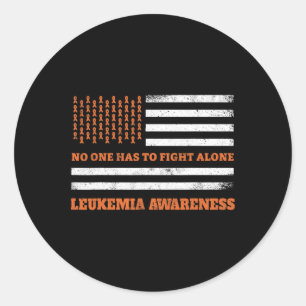 September Draag Oranje Lint Leukemie Kanker Bewust Ronde Sticker