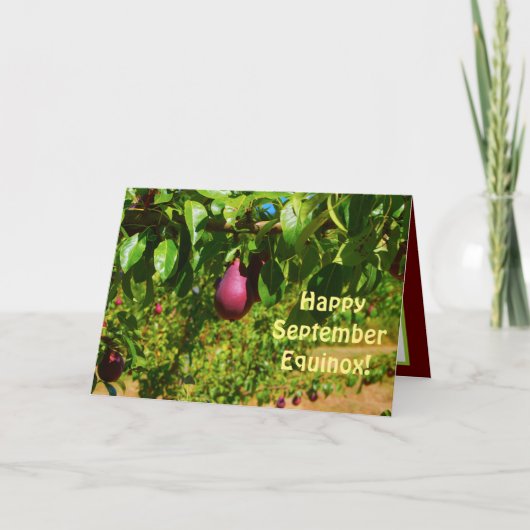 September Equinox, Orchard Pears Greeting Kaart (Voorkant)