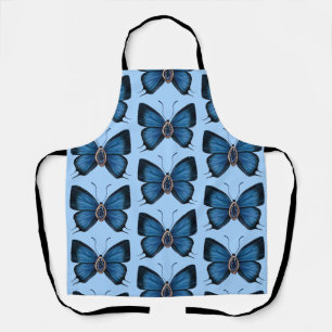 September Geboorte Blauw Saffier Vlinderpatroon Schort