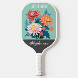 September Geboorte Bloem Aangepaste Naam Pickleball Paddle