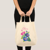 September geboorte bloem geschenken Ochtend glorie Tote Bag (Voorkant (product))