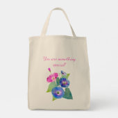September geboorte bloem geschenken Ochtend glorie Tote Bag (Achterkant)