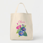 September geboorte bloem geschenken Ochtend glorie Tote Bag (Voorkant)