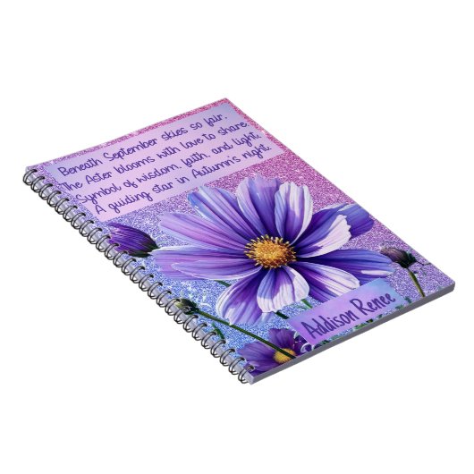  september Geboorte Bloem Notitieboek (Rechterzijde)