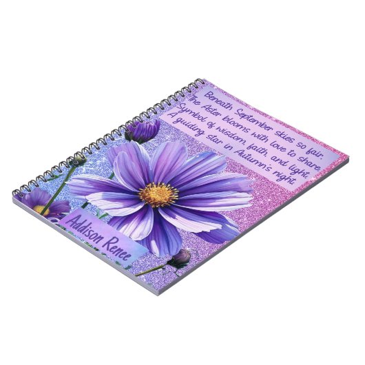  september Geboorte Bloem Notitieboek (Linkerzijde)