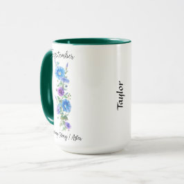 September Geboorte Bloem Ochtend Glorie en Aster Mok