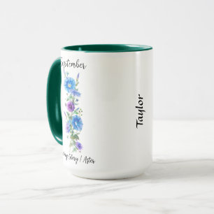 September Geboorte Bloem Ochtend Glorie en Aster Mok