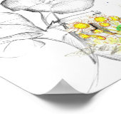 September Geboorte Bloem Taal van Bloemen Poster (Hoek)