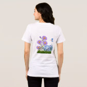September Geboorte bloemen en steen Tri-Blend Shirt (Achterkant volledig)