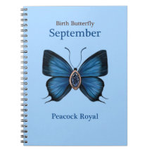 September Geboorte Edelsteen Vlinder - Peacock Roy