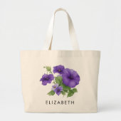 September Geboorte Maand Bloem Aangepaste Gift voo Grote Tote Bag (Voorkant)