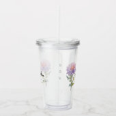 September Geboorte Maand Bloem Aster Gepersonalise Acryl Drinkbeker (Rechts)