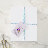 September Geboorte Maand Bloem Aster Gepersonalise Cadeaulabel (Met Touw)