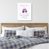 September Geboorte Maand Bloem Aster Gepersonalise Canvas Afdruk (Insitu (Slaapkamer))