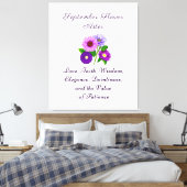 September Geboorte Maand Bloem Aster Gepersonalise Canvas Afdruk (Insitu (Slaapkamer))