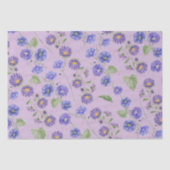 September Geboorte Maand Bloemen Aster Morning Glo Tissuepapier (Voorkant)