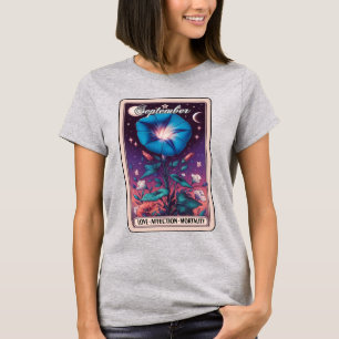 September Geboorte Maand Bloemenochtend Glory T-sh T-shirt