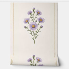 September Geboortebloem Behang, Aster Behang