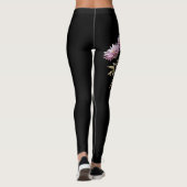 September Geboortebloem met Delicate Paarse Bloeme Leggings (Achterkant)