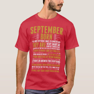 September Geboortecitaten shirt grappig