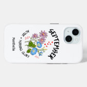 SEPTEMBER Geboortemaand Bloem Aangepaste naam Case-Mate iPhone Case (Achterkant (horizontaal))