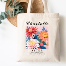 September Geboortemaand Bloem Aster Moderne Boodsc