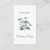 September Geboortemaand Bloem Informatiekaartje (Voorkant)