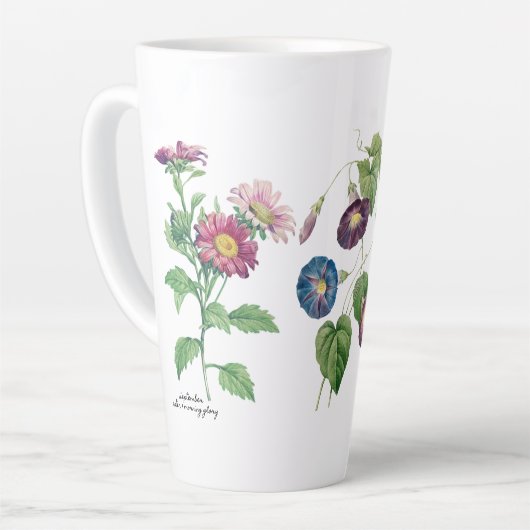 September Geboortemaand  Bloemen Latte Mok (Linkerhoek)