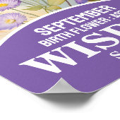 September Geboortemaand Flower Christelijke Wall A Poster (Hoek)
