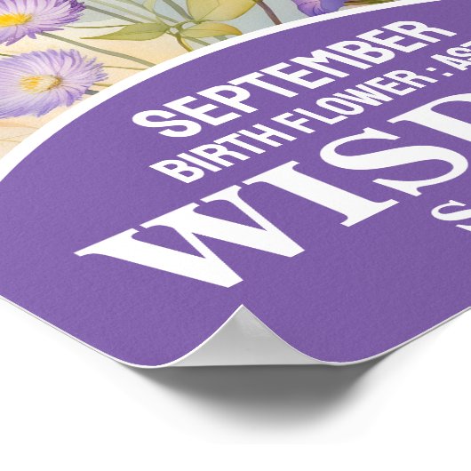 September Geboortemaand Flower Christelijke Wall A Poster (Hoek)