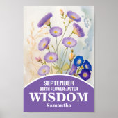 September Geboortemaand Flower Christelijke Wall A Poster (Voorkant)