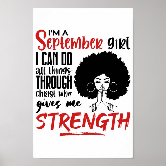 September Girl Christelijke vrouwen bidden de verj Poster (Voorkant)