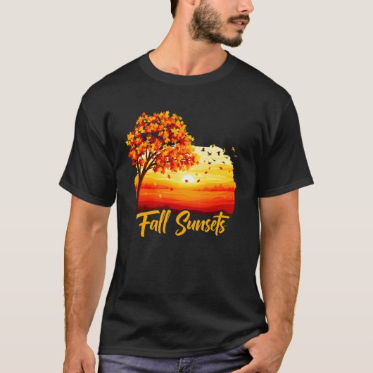 September - Herfst Zonsondergangen T-shirt (Voorkant)