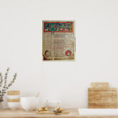 September: het buiken van de boer, van een Kalende Poster (Keuken)