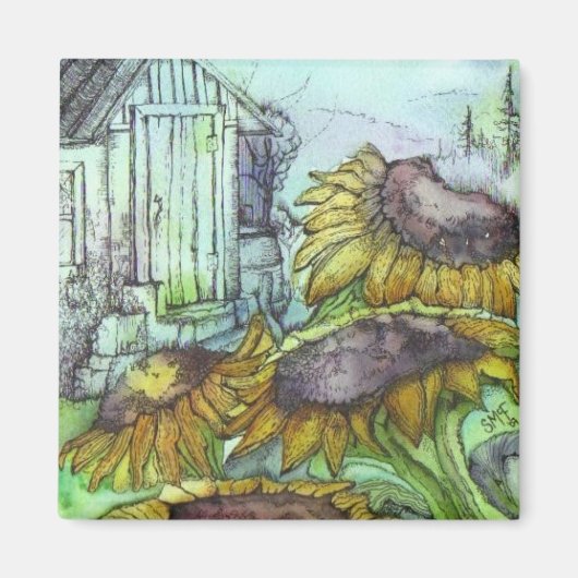 September in de tuin magneet (Voorkant)