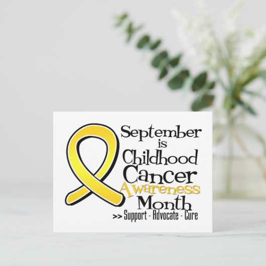 September is de maand van de Bewustmaking van Kind Briefkaart (Staand voorkant)