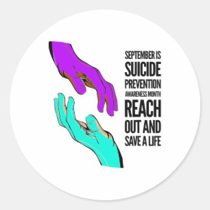 September is de maand van de zelfmoordpreventie ronde sticker