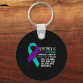 September is de maand van de zelfmoordpreventie sleutelhanger (Voorkant)