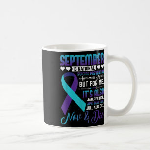 September is het nationale bewustzijn van zelfmoor koffiemok