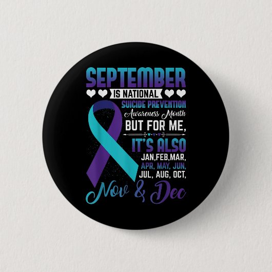 September is het nationale bewustzijn van zelfmoor ronde button 5,7 cm (Voorkant)