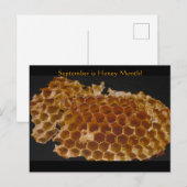 september is Honey Month! Briefkaart (Voorkant / Achterkant)