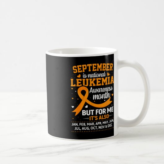 September is Leukemia Awareness Month Koffiemok (Rechts)