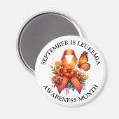 September is Leukemia Awareness Month Magneet (Voorkant / Achterkant)