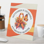 September is Leukemia Awareness Month Reclamebord Met Voetstuk (Insitu)