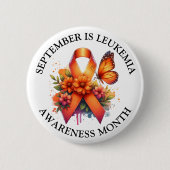 September is Leukemia Awareness Month Ronde Button 5,7 Cm (Voorkant)